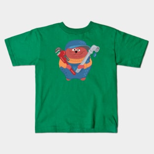 Cat plumber Kids T-Shirt